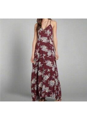 Floral Burgundy Maxi Dress